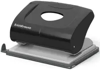 Perforator Erich Krause Elegance - până la 20 foi, negru