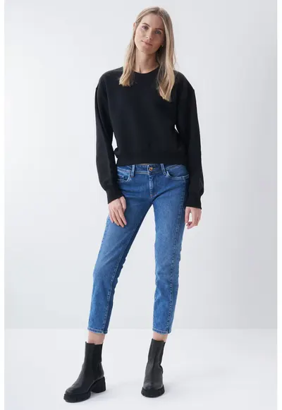 Blugi skinny trei sferturi Wonder