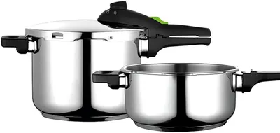 Set de 2 oale sub presiune Fagor – Rapid Xpress, argintii
