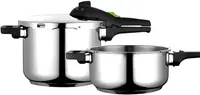 Set de 2 oale sub presiune Fagor – Rapid Xpress, argintii