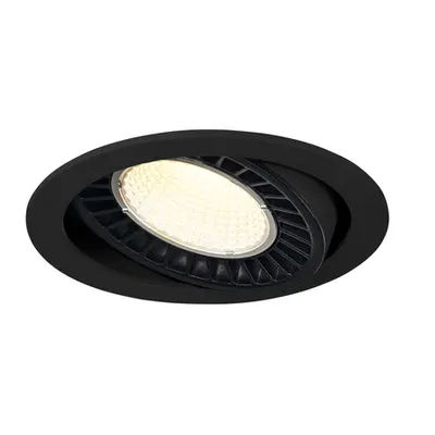 Spot incastrat, SUPROS Ceiling lights, black Indoor LED recessed ceiling light black round 4000K 60° CRI90 2700lm