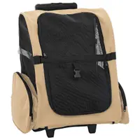 Gossi carucior pentru animale de companie 3 in 1, design nisipos, 48x32x57 cm, material oxford