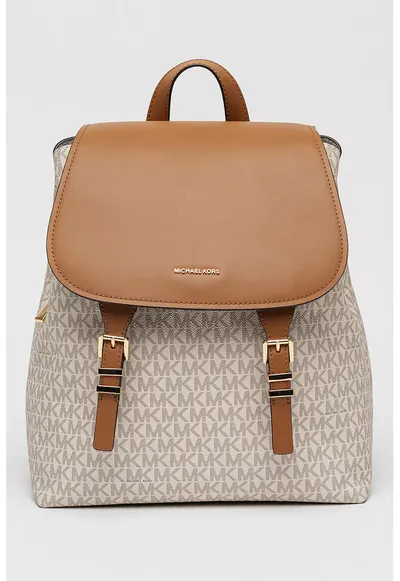 Rucsac cu model monograma Quinn - Maro/Crem