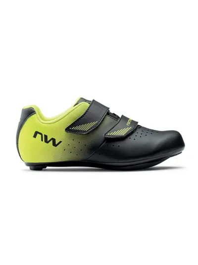 Pantofi ciclism sosea - Core Junior - Black | Yellow Fluo