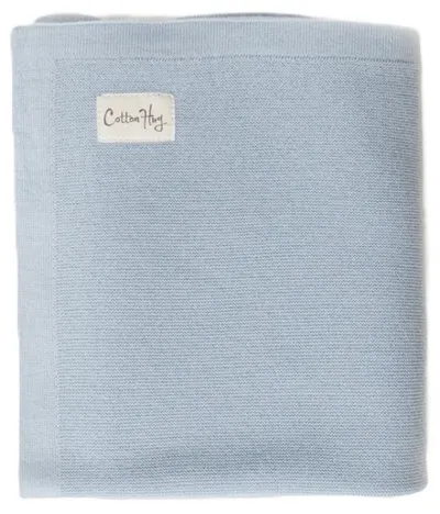 Pătură din lână merinos Cotton Hug - 80 х 100 cm, Ocean