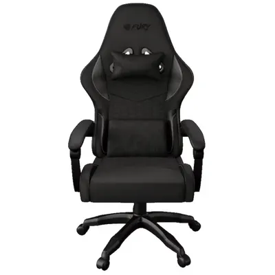 Scaun Gaming FURY SHINAI S4, Piele Ecologică + Fabric, Reglabil pe Înălțime, Spătar 180°, 130 kg, Piston Gaz Clasa 4, Negru