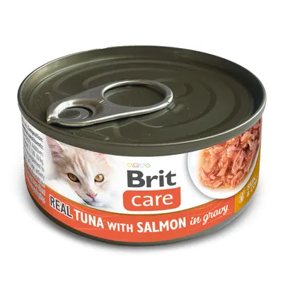 Brit Care Cat Real Tuna with Salmon in Gravy 80 g