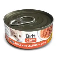 Brit Care Cat Real Tuna with Salmon in Gravy 80 g