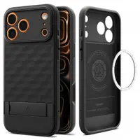Husa MagSafe pentru Apple iPhone 17 Pro, Spigen, Caseology Parallax S, Neagra Mata ACS09964