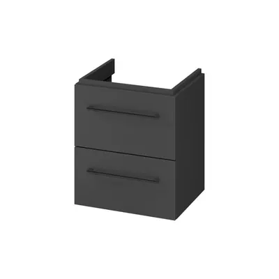 Dulap baie suspendat, cu usa, 49.2x57.2 cm, antracit, Cersanit Larga