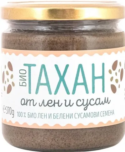 Tahini organic din in și susan, 370 g, Zoya