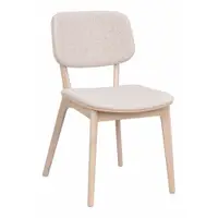 Scaun de dining crem/în culoare naturală deschisă din lemn de stejar Barrett – Rowico