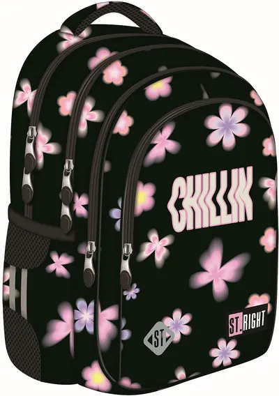 Ghiozdan școlar St. Right Flower Mood - 4 compartimente , 22 l