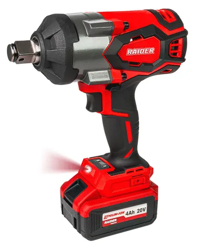 Cheie cu impact pe acumulator Raider - Industrial, RDI-IBW06, 3/4", cu baterie și încărcător