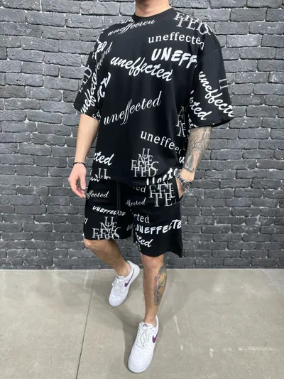Trening Oversized Uneffected Black Tras194(un-108) (mărime: S)