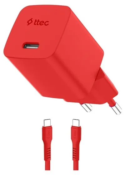 Încărcător ttec - SmartCharger, 45W, USB-C, roșu