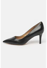 Pantofi din piele cu varf ascutit Vienna - Negru
