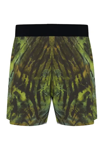 Pantaloni scurti sport barbati H46635 - Verde/Negru - Poliester