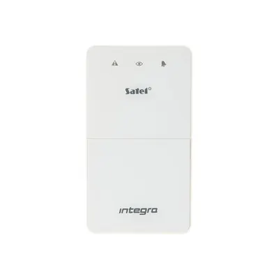 Tastatura LED de partitie Satel Integra INT-SF-W, 1 partitie, buzzer, alba
