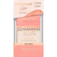 Paleta Duo Blush Cremos + Iluminator Stralucitor Sunkissed Glow Nuanta Pink Sunrise