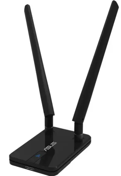 Adaptor Wireless ASUS USB-AC58, AC1300, WiFI 5, Dual-band, USB 3.0, 2 Antene externe (Negru)