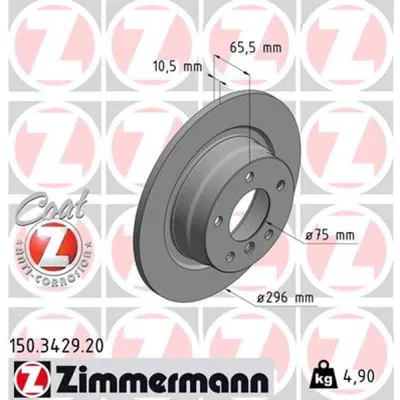 Disc frana ZIMMERMANN 150.3429.20