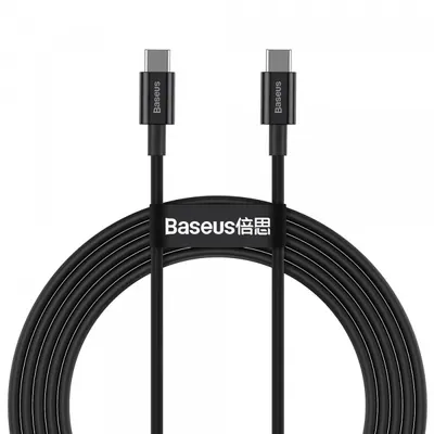 Cablu Date si Incarcare USB-C - USB-C Baseus Superior Series, 100W, 2m, Negru CATYS-C01