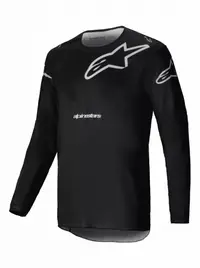 Tricou atv cross Alpinestars Racer Graphite, culoare negru alb, marime L