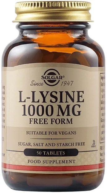 L-Lysine, 1000 mg, 50 tablete, Solgar