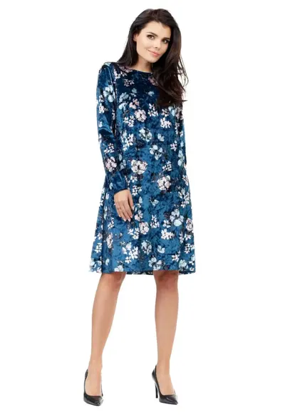 Infinite You Rochie midi dama Guinenever M148 albastru inchis - Albastru inchis