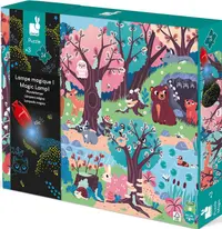 Puzzle fosforescent pentru copii Janod - Padurea, 24 piese