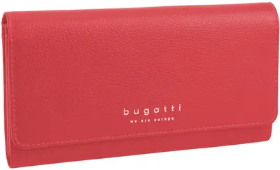 Portofel din piele pentru femei Bugatti Linda - Continetal, rosu