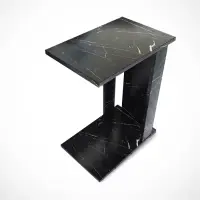 Masuta de cafea PASIFIC C, negru + alb, 30x43x61 cm