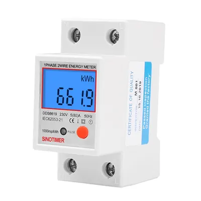 Contor monofazat de energie electrica Sina KWH DDS6619-012 230V ecran digital LED