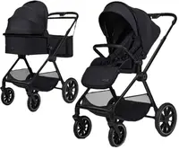Cărucior combinat 2 în 1 Moon - Clicc, Onyx Melange