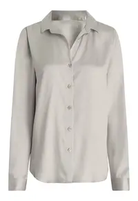 Bluza de pijama din satin - Alb fildes