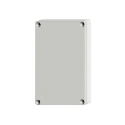 Cutie din ABS cu capac gri si balamale, 95x65x60mm