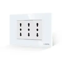 Priza Tripla cu Rama din Sticla LUXION, Standard Italian, 3M