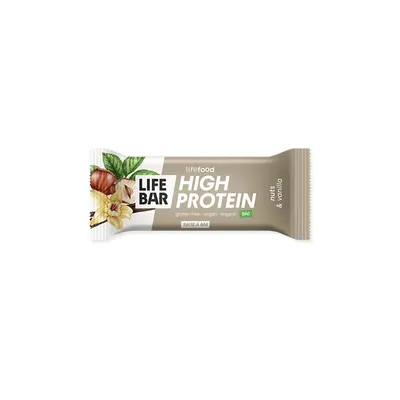 Baton proteic cu nuci si vanilie bio 40g Lifebar