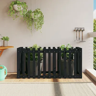 Gossi pat inaltat gradina design gard 150x50x70 cm lemn de pin tratat