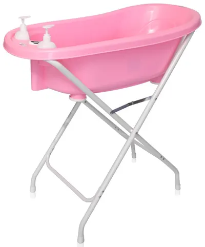 Cadita cu dop de scurgere si reductor Lorelli - 88 cm, roz