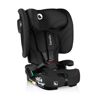 Scaun auto pliabil, Lionelo, Nelly, i-Size, 76- 150 cm, Tetiera reglabila in 15 pozitii, Spatar reglabil in 4 pozitii, Sisteme de fixare Isofix si Top Tether, Sezut lat si confortabil, Conform cu ECE R129, Negru. Resigilat