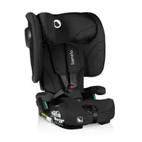 Scaun auto pliabil, Lionelo, Nelly, i-Size, 76- 150 cm, Tetiera reglabila in 15 pozitii, Spatar reglabil in 4 pozitii, Sisteme de fixare Isofix si Top Tether, Sezut lat si confortabil, Conform cu ECE R129, Negru. Resigilat