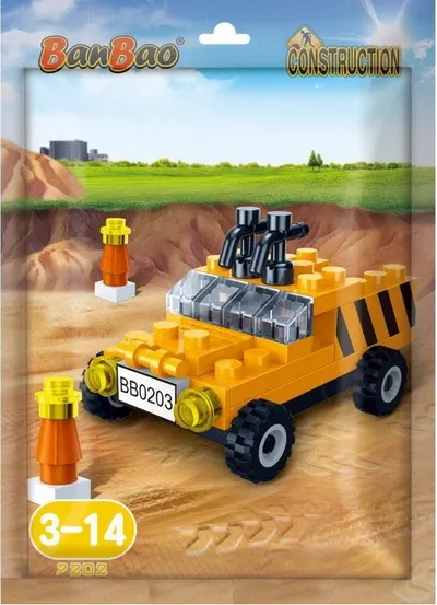 Mini set de construcții BanBao - Camion de construcții, 39 piese