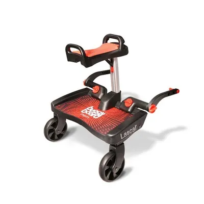 Adaptor / Platforma pentru al doilea copil Lascal - Cu șezut, maxi, saddle, roșu