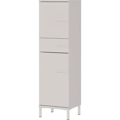 Dulap de baie crem înalt/îngust cu aspect mat 34x123 cm Laurino – Germania