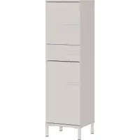 Dulap de baie crem înalt/îngust cu aspect mat 34x123 cm Laurino – Germania