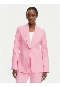 Sacou dama - roz - casual - poliester-viscoza