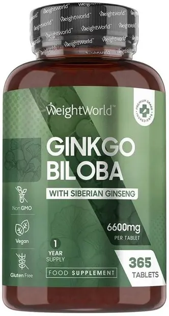 Ginkgo Biloba with Siberian Ginseng, 365 tablete, Weight World