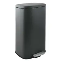 Coș de gunoi gri închis cu pedală din oțel 50 l Akira – Spirella